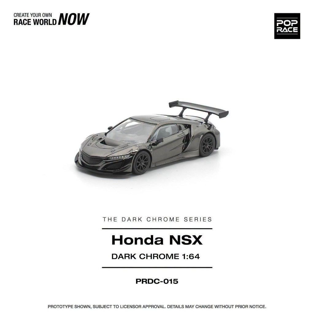 (Coming Soon) POPRACE 1:64 Honda NSX GT3 EVO22 - Dark Chrome