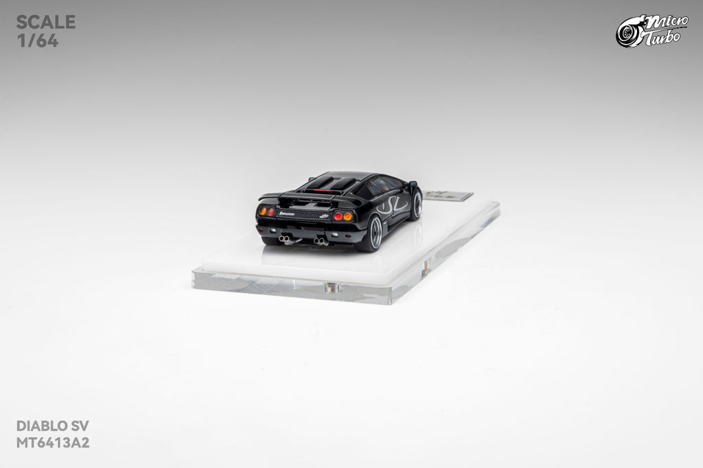 (Coming Soon) MICROTURBO 1/64 Lamborghini Diablo SV - Metallic Black