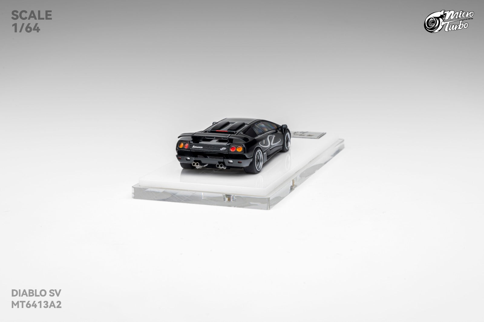 (Coming Soon) MICROTURBO 1/64 Lamborghini Diablo SV - Metallic Black