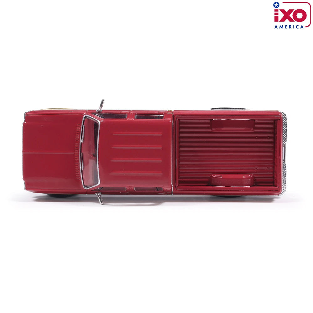 (Coming Soon) IXOAMERICA 1:64 1977 GMC Sierra Grande K2500 Crew Cab Wideside - Dark Red Metallic and Silver Special Two-Tone - Lifted