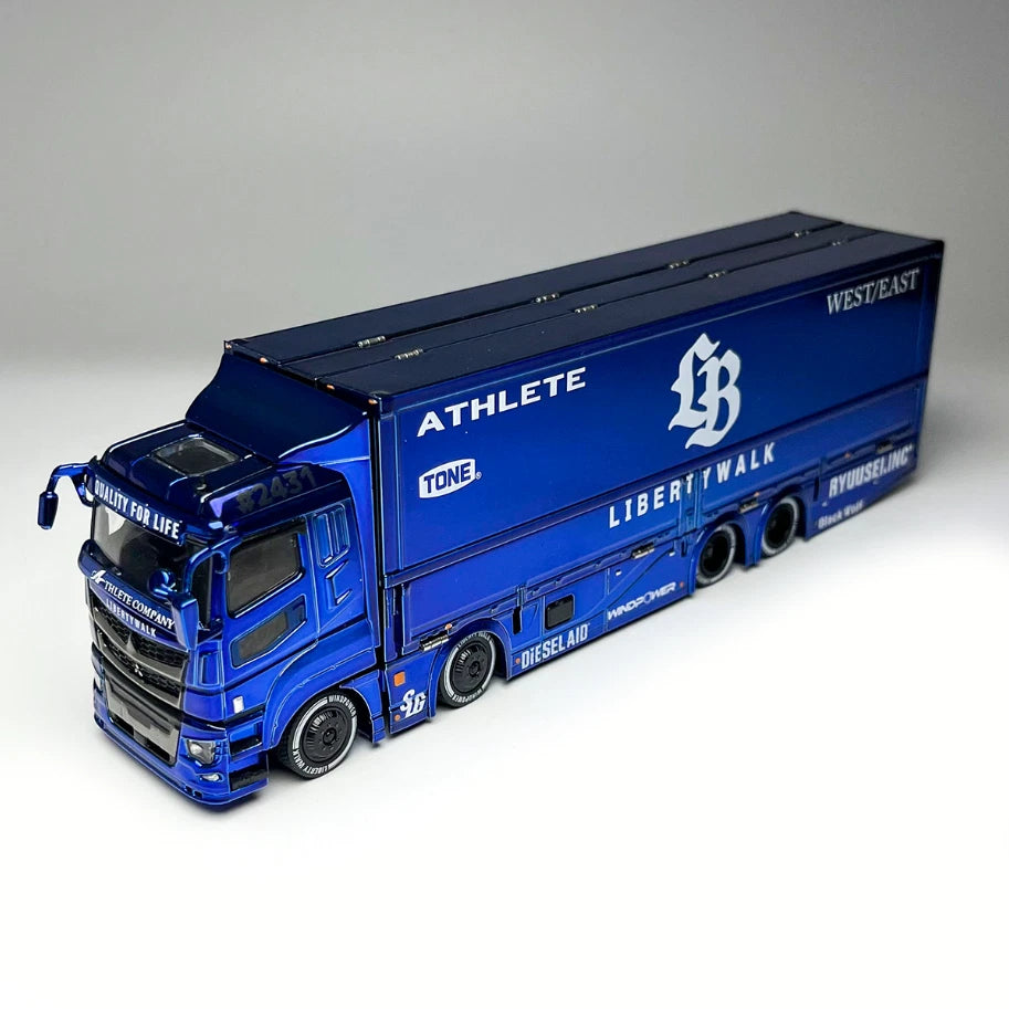 GCD 1:64 Mitsubishi Fuso Super Great Transport LBWK APA Expo Chrome Blue *ONLY 800 Pieces*