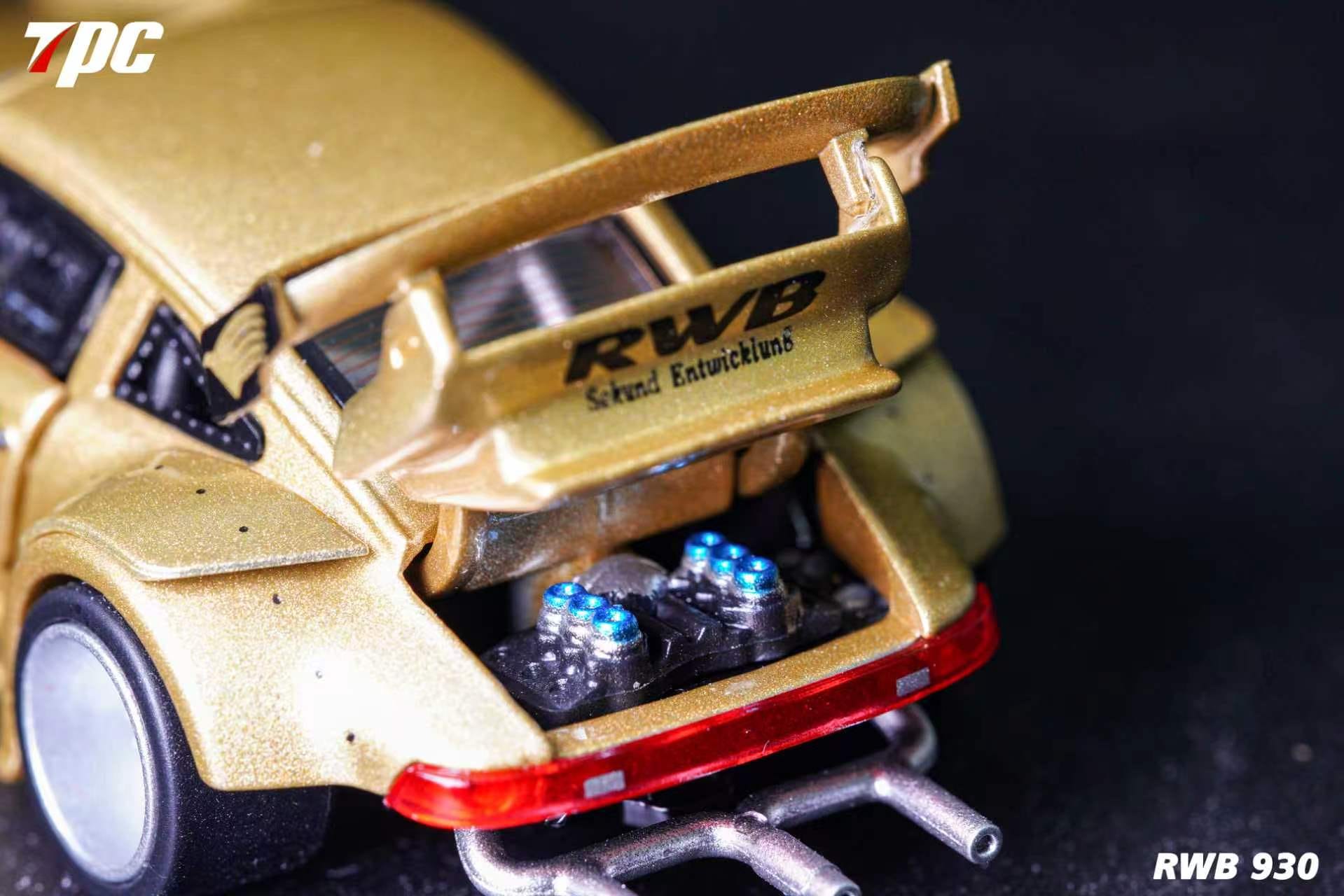 (Coming Soon) TPC 1:64 Custom Edition RWB930 Full Open Diecast - Gold