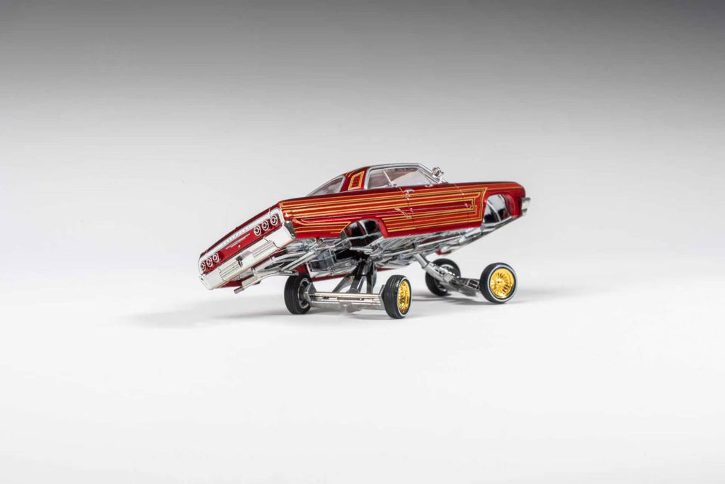 (Coming Soon) 97M 1:64 1964 Chevrolet Impala Low Rider Transparent Red