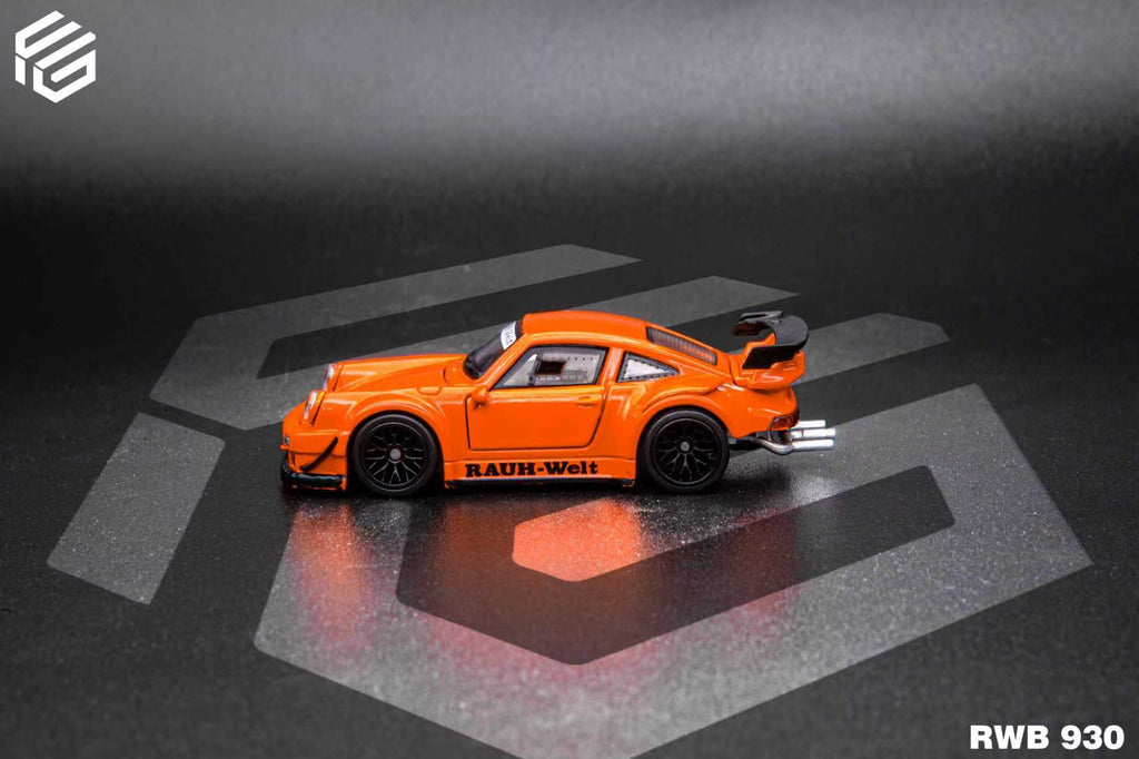 (Coming Soon) FG x TPC 1:64 Custom Edition RWB930 Full Open Diecast - Orange