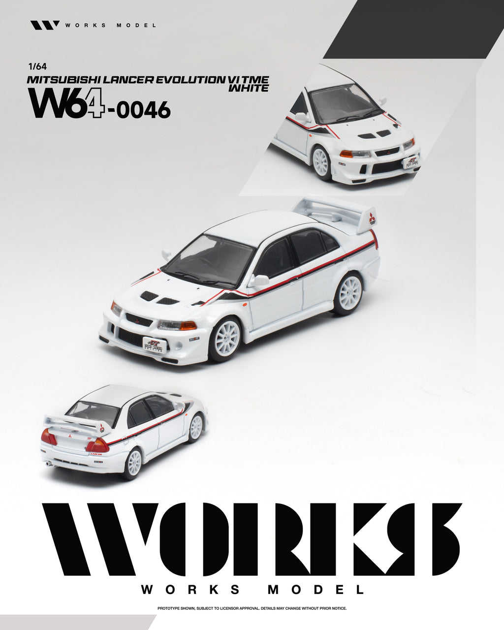 (Coming Soon) WORKS 1/64 MITSUBISHI LANCER EVOLUTION VI TOMMI MAKINEN WHITE
