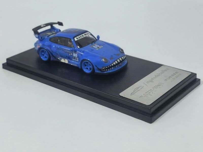 (Coming Soon) MYMODELCOLLECT 1:64 RWB 993 HIGH WING - Blue T-Rex #80
