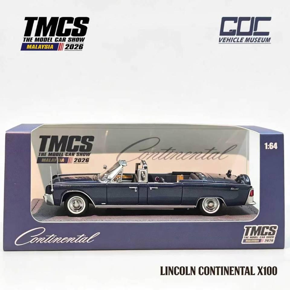 (Coming Soon) GOC 1/64 Lincoln Continental X100 Kennedy Limousine - 2026 Malaysia TMCS Exhibition Edition