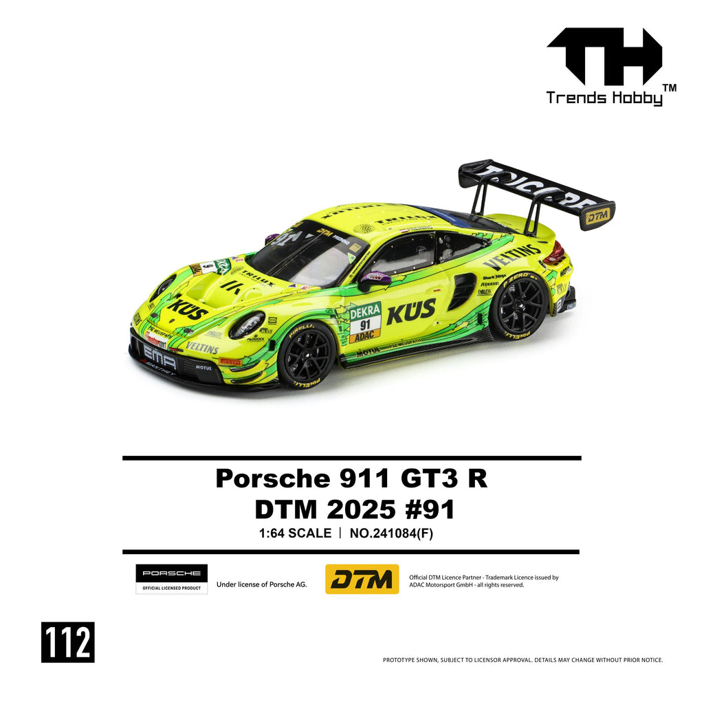 (Coming Soon) TRENDSHOBBY 1/64 Porsche 911 GT3 R - DTM 2025 #91