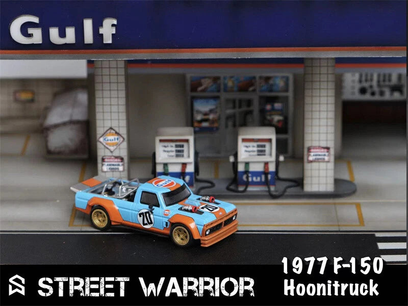 (Coming Soon) STREETWEAPON 1:64 1977 F150 Hoonitruck Ken Block Blue Gulf