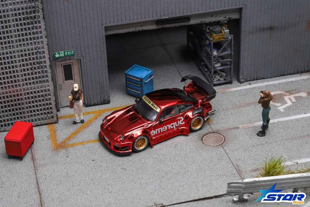 (Pre-Order) STAR MODEL 1:64 Rauh-Welt Widebody Modified RWB930 GT Wing Diecast Model - Supreme Red