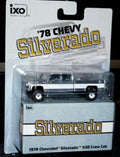 IXOAMERICA **Chase Raw** 1:64 Scale 1978 Chevrolet Silverado K30 Crew Cab Fleetside Lifted - Light Blue and Frost White