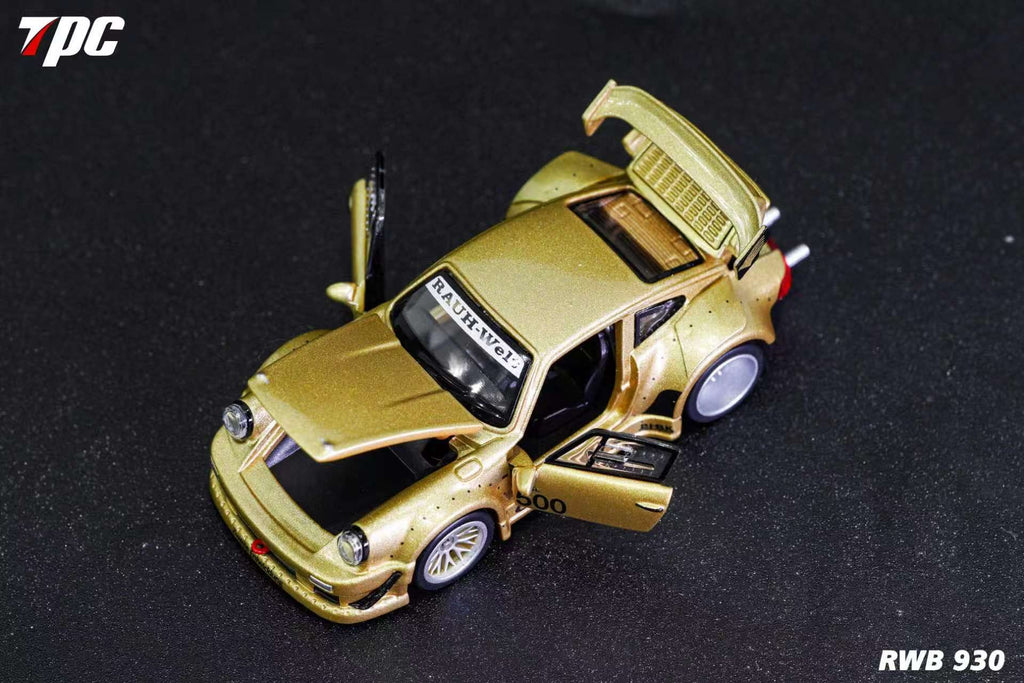(Coming Soon) TPC 1:64 Custom Edition RWB930 Full Open Diecast - Gold