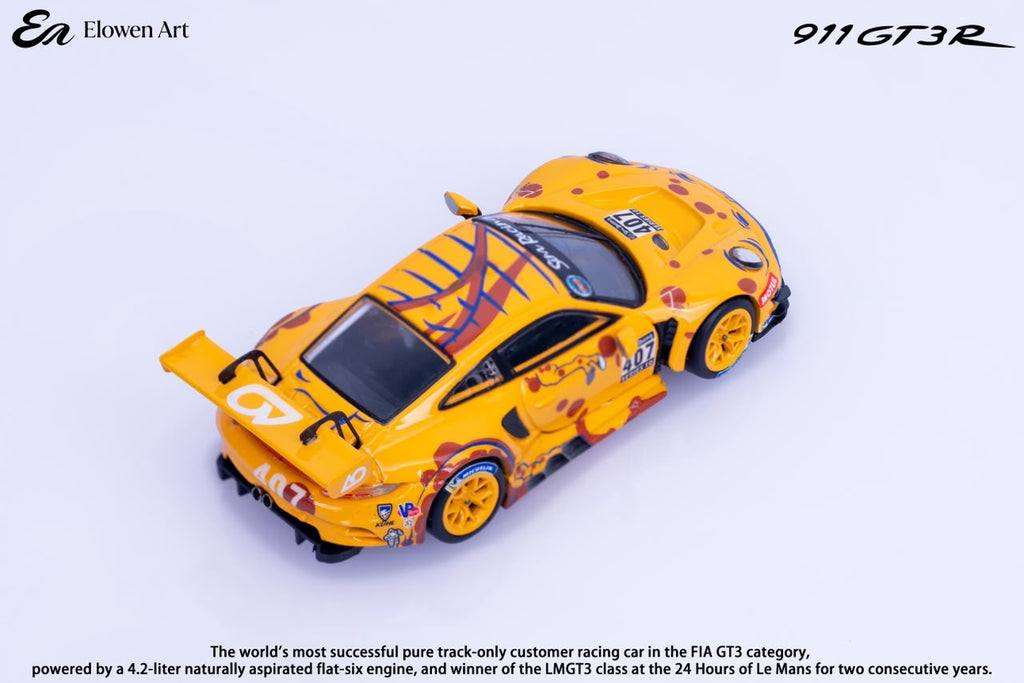 (Coming Soon) ELOWENART 1:64 Porsche 911 GT3 - Yellow Dragon