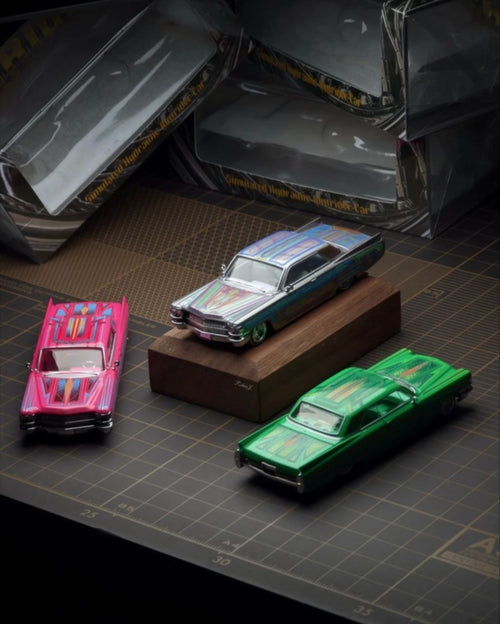 (Coming Soon) 97M 1/64 1964 Cadillac Coupe DeVille Lowrider - Pink