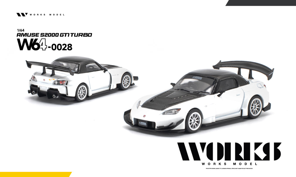 (Coming Soon) WORKS 1/64 Amuse S2000 GT1 Turbo WHITE