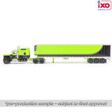 (Coming Soon) IXO America 1:64 1990 Kenworth W900 with Refer Van - Neon Green and Black