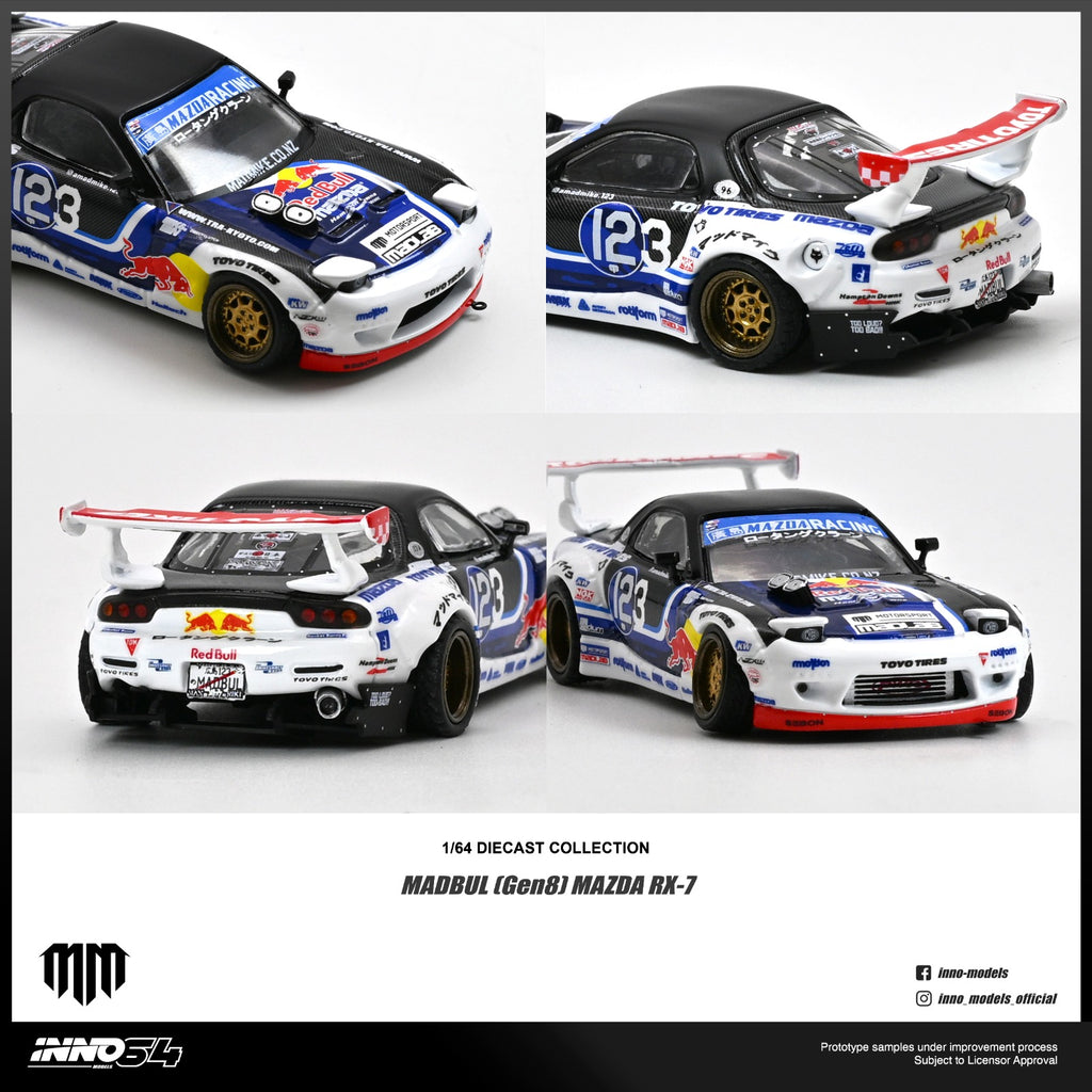 (Coming Soon) INNO64 1/64 MAZDA RX-7 MAD MIKE "MADBUL Gen8"