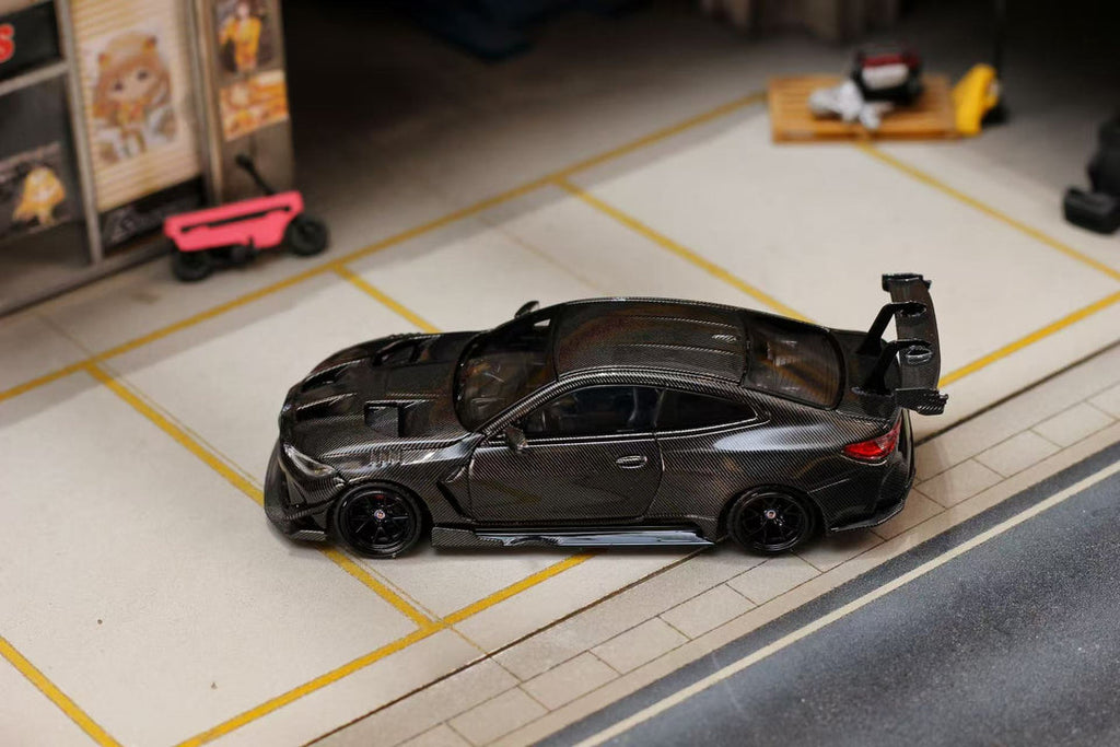 (Coming Soon) STREETWEAPON 1:64 Flossmann Full Widebody Kit BMW G82 M4 Black Full Carbon TMCS Malaysia Exhibition Edition