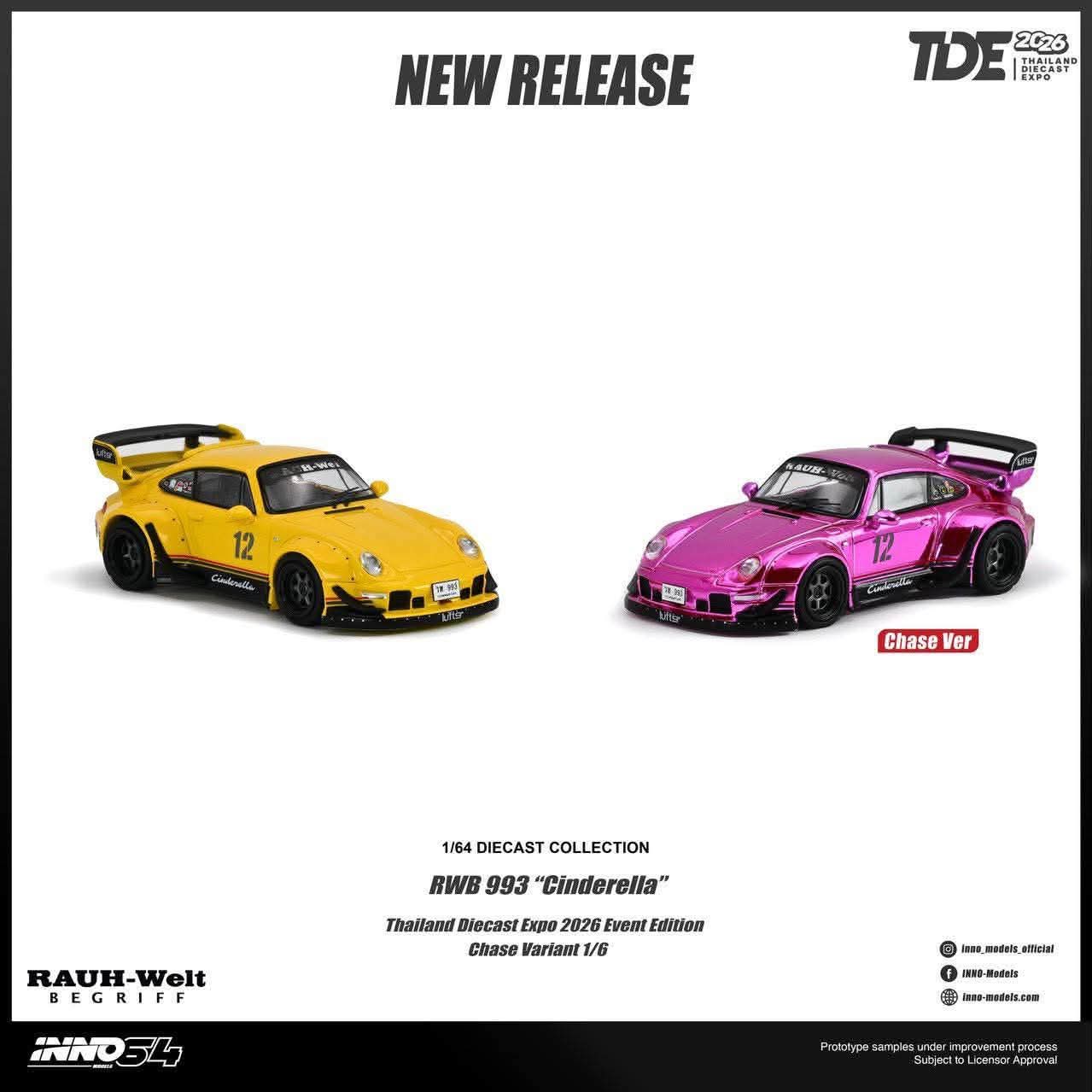 (Pre-Order) INNO64 1:64 TDE 2026 RWB 993 "Cinderella" **CHASE RANDOMLY DISTRIBUTED**  DEADLINE 10 JULY, 2026