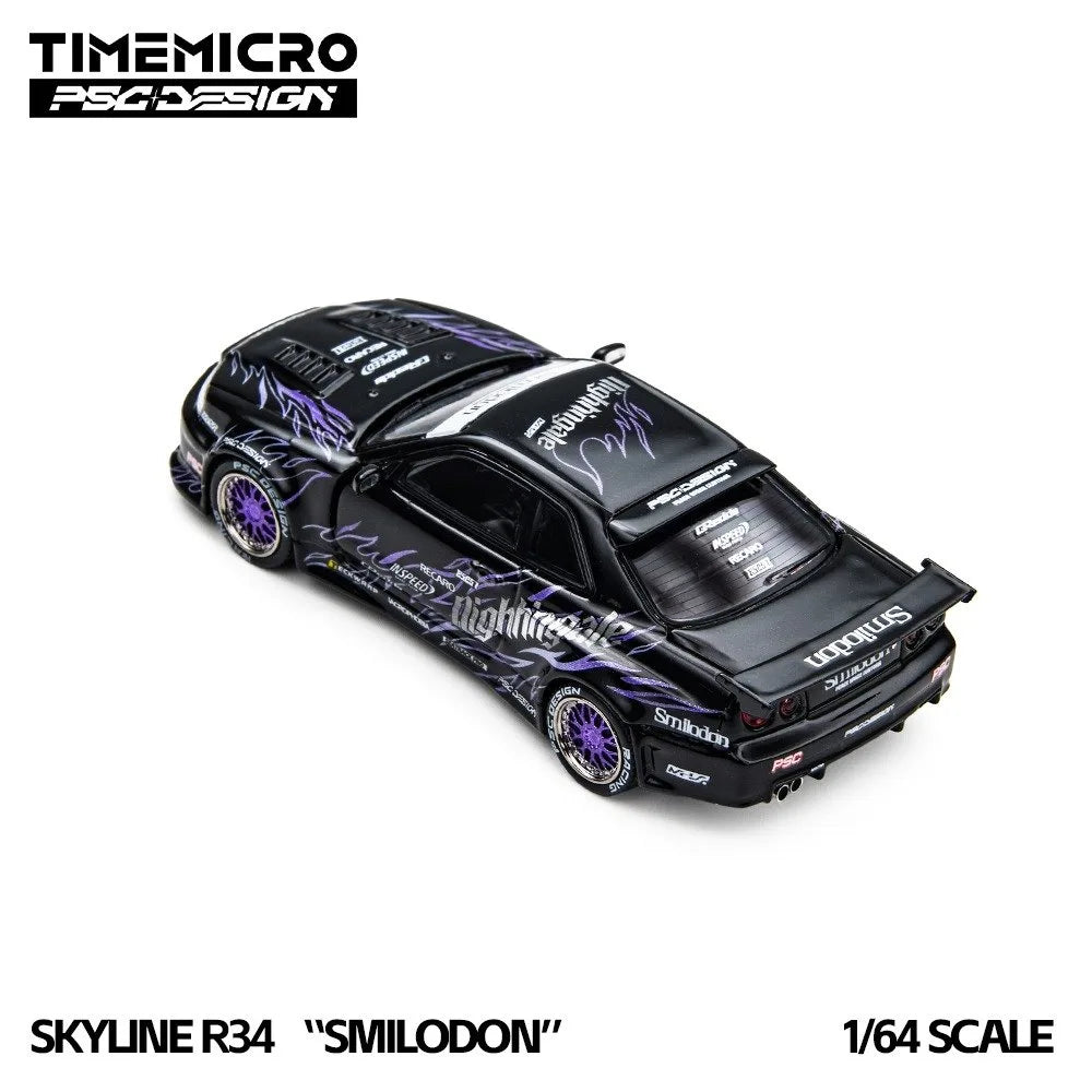 (Coming Soon) TIMEMICRO × PSC DESIGN 1:64 R34 "Tiger Tooth" Black Nightingale