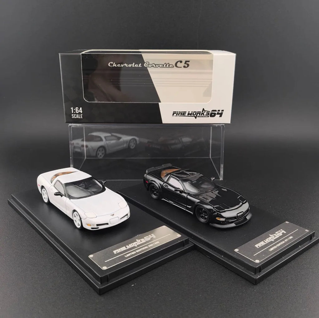 (Coming Soon) FINEWORKS64 1/64 Corvette C5 - Black