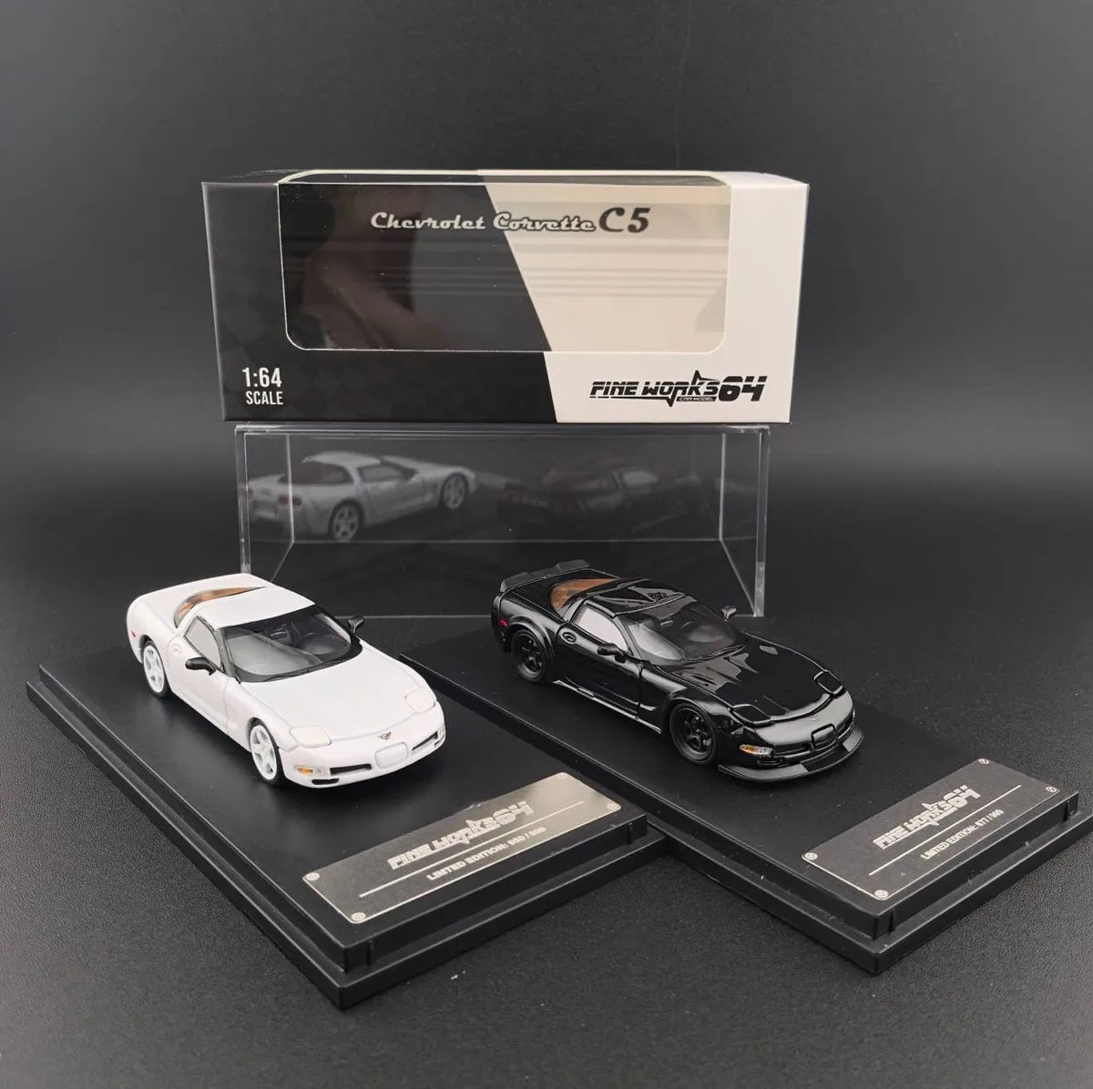 (Coming Soon) FINEWORKS64 1/64 Corvette C5 - Black