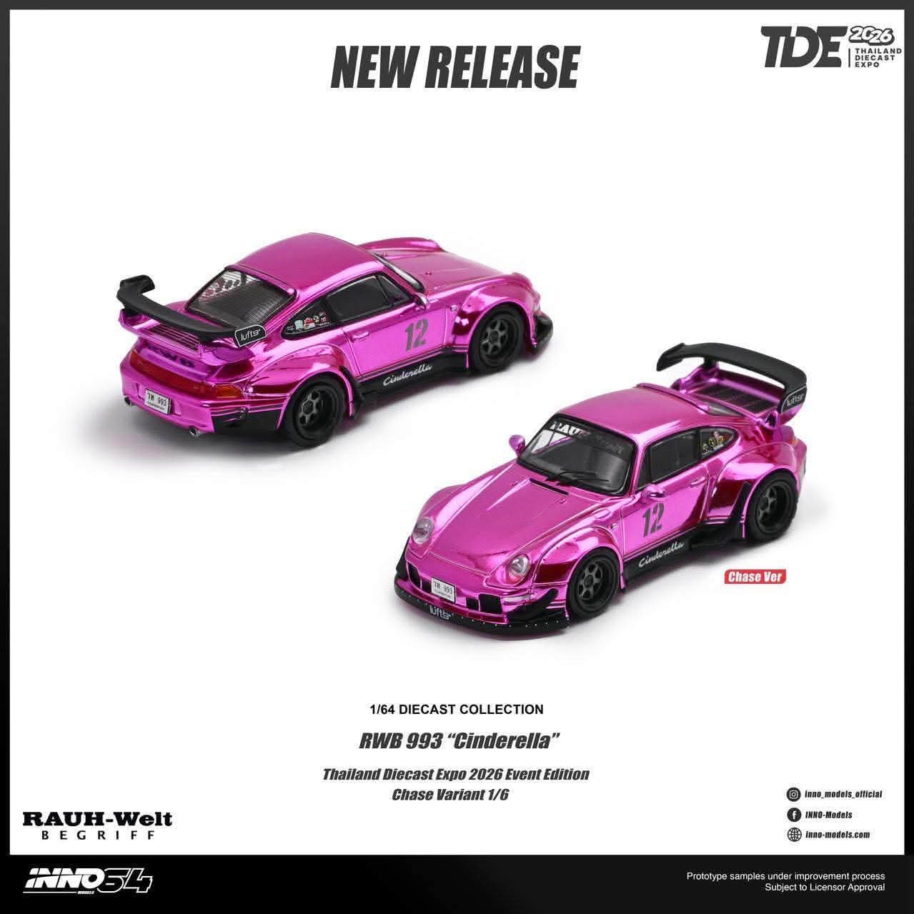 (Pre-Order) INNO64 1:64 TDE 2026 RWB 993 "Cinderella" **CHASE RANDOMLY DISTRIBUTED**  DEADLINE 10 JULY, 2026