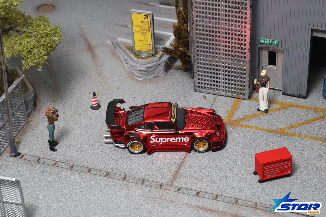 (Pre-Order) STAR MODEL 1:64 Rauh-Welt Widebody Modified RWB930 GT Wing Diecast Model - Supreme Red