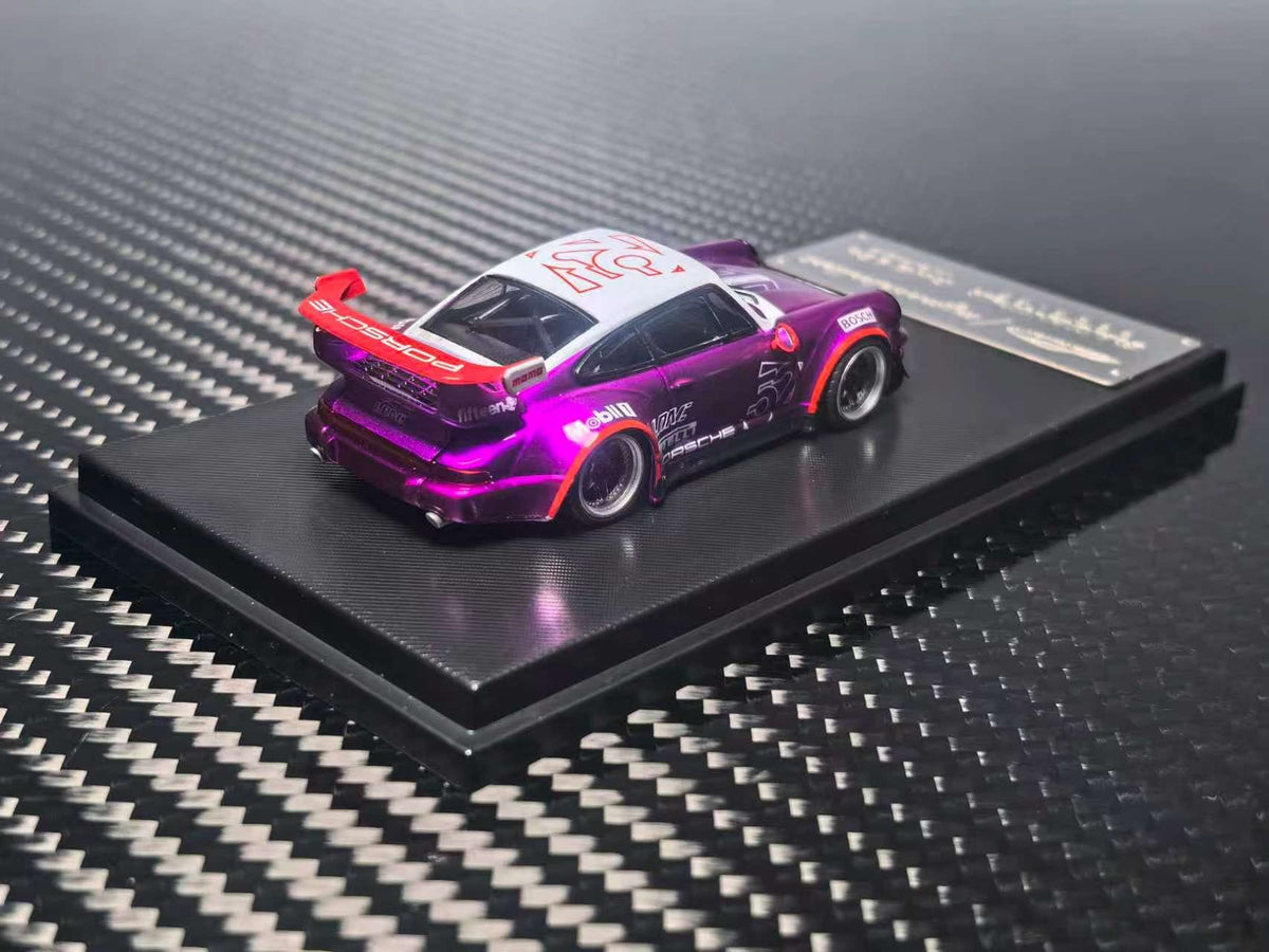 (Coming Soon) MYMODELCOLLECT 1/64 RWB964 High Wing Diecast - Transparent Pink Purple