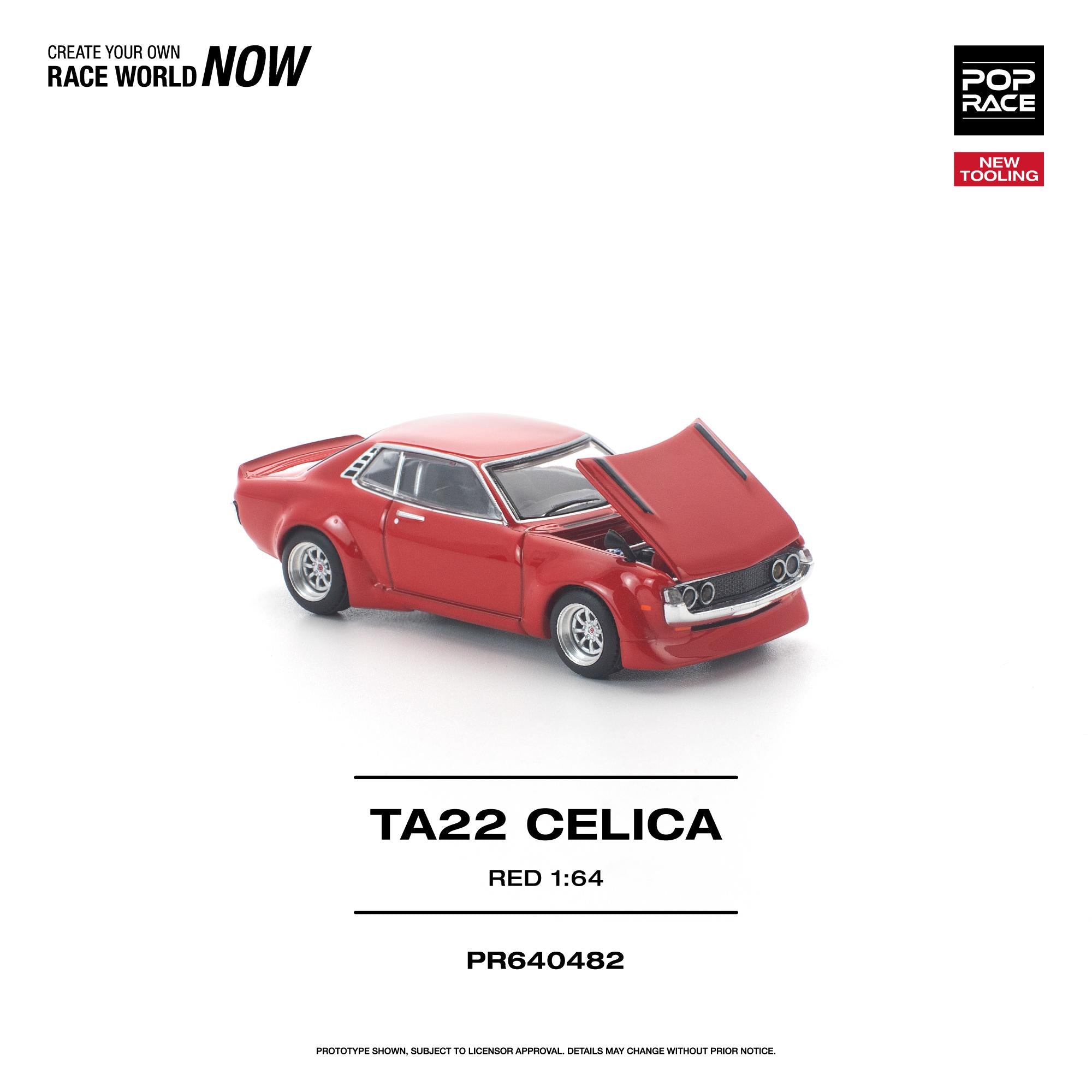 (Coming Soon) POPRACE 1/64 TA22 Celica Red