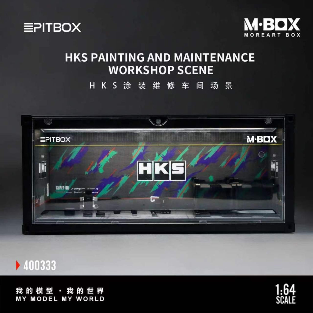 (Coming Soon) MBOX 1/64 HKS PAINTING AND MAINTENANCEWORKSHOP SCENE