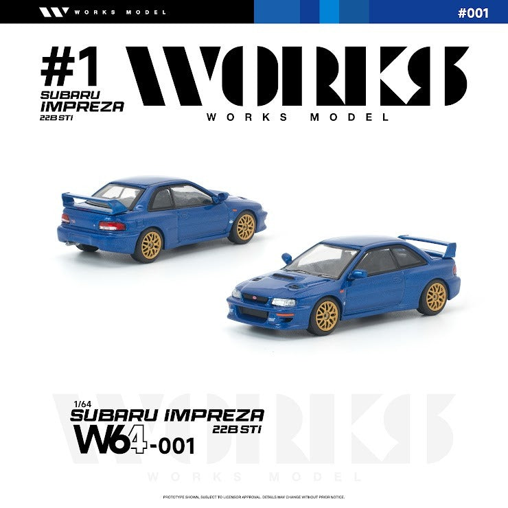 (Coming Soon) WORKS 1/64 Subaru Impreza 22B STI Blue