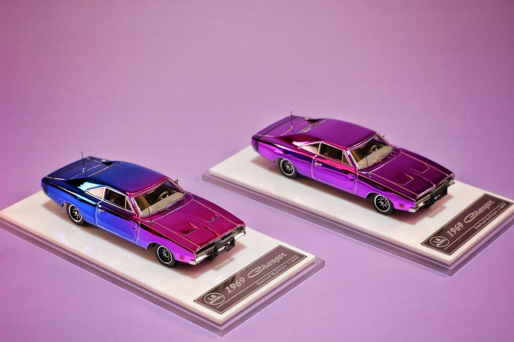 (Coming Soon) LSMODEL 1/64 1969 Dodge Charger - Chrome Purple