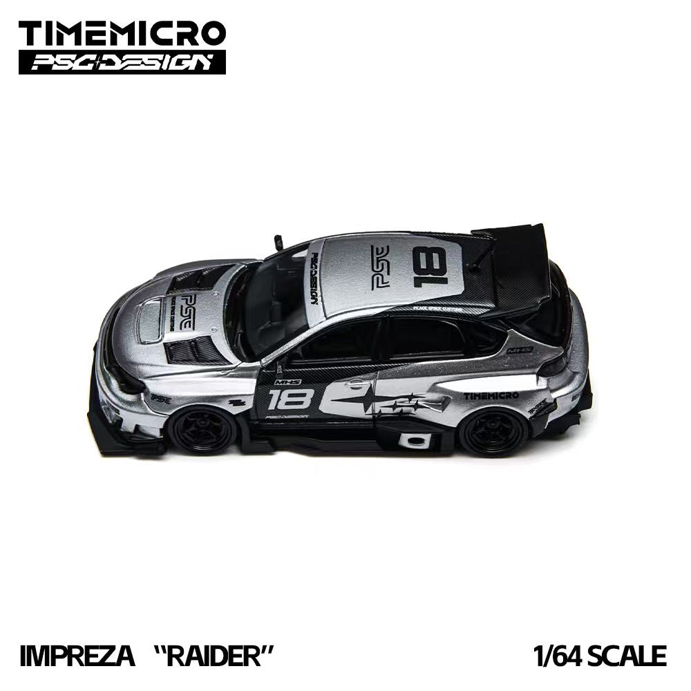 (Coming Soon) TIMEMICRO x PSC DESIGN 1/64 Subaru Impreza "Raider" - Silver