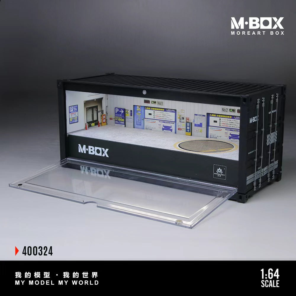 (Coming Soon) MoreArt MBOX 1/64 CONTAINER MODEL STORAGE SCENE Rotating Underground Parking Lot 02