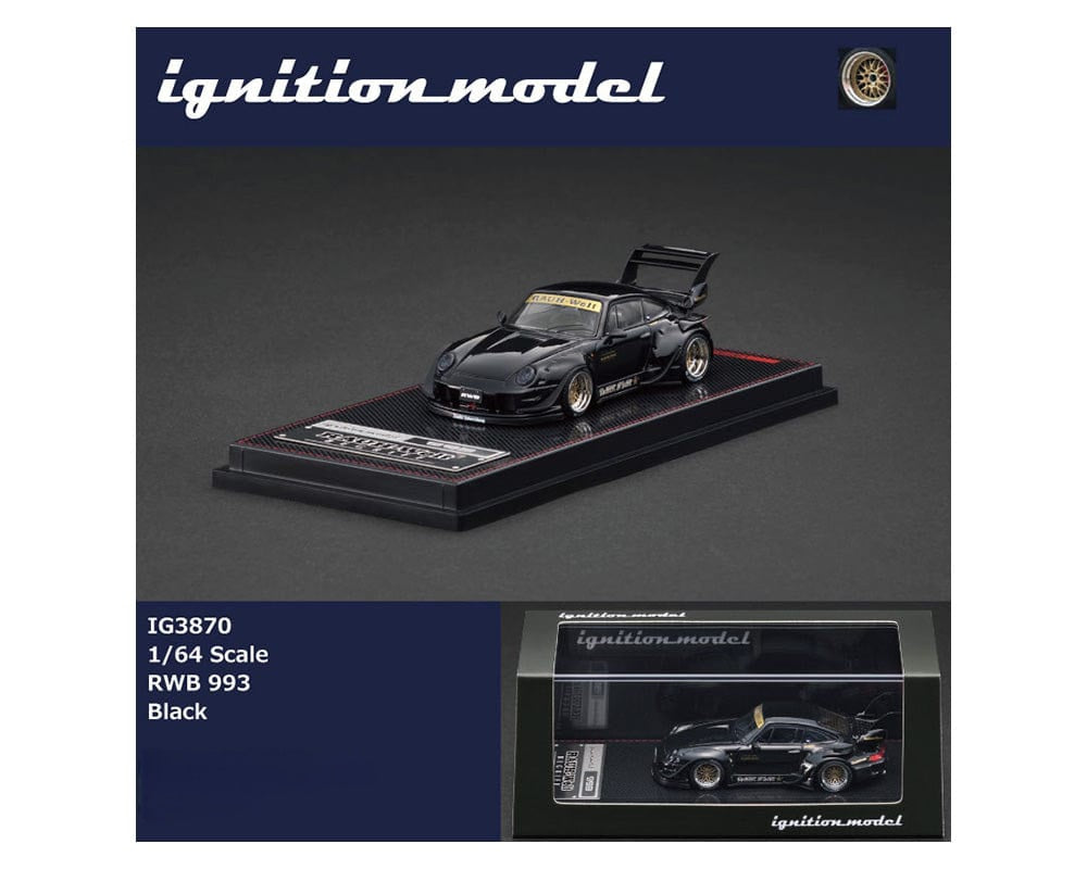 IGNITION MODEL Porsche Rauh-Welt Begriff RWB 993 Black 1/64 scale
