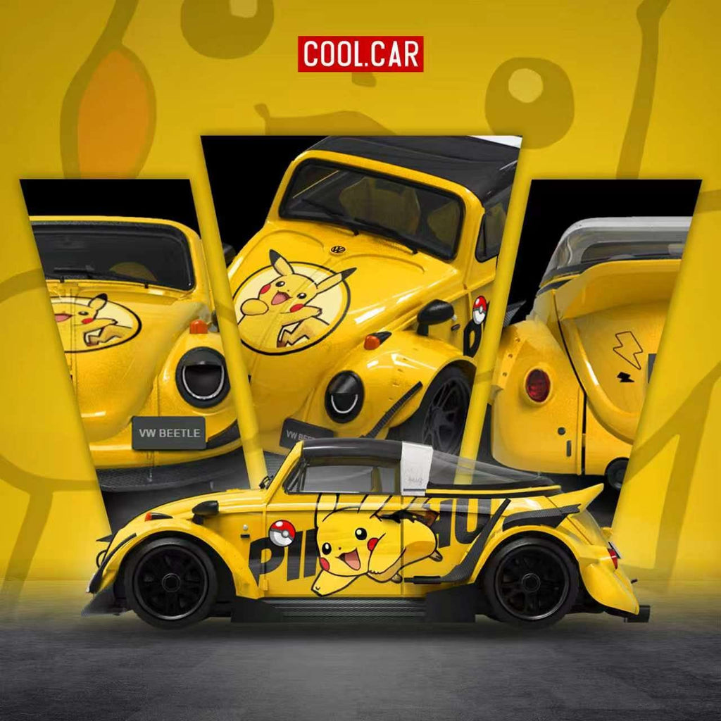 (Coming Soon) COOLCAR 1:64 Beetle Pikachu livery Simulation Diecast Model