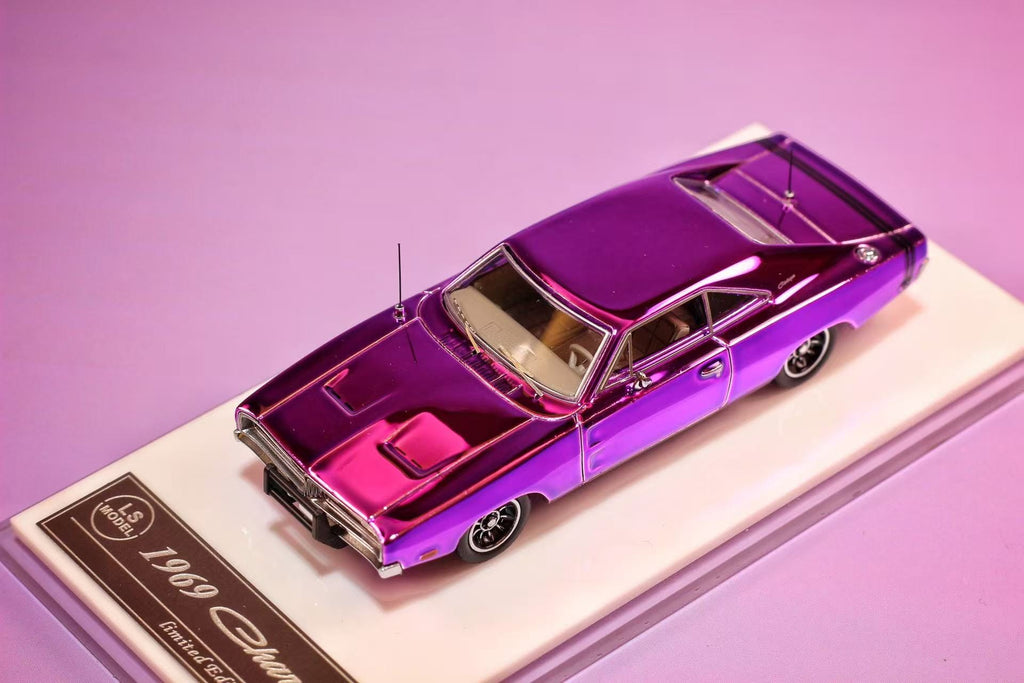 (Coming Soon) LSMODEL 1/64 1969 Dodge Charger - Chrome Purple