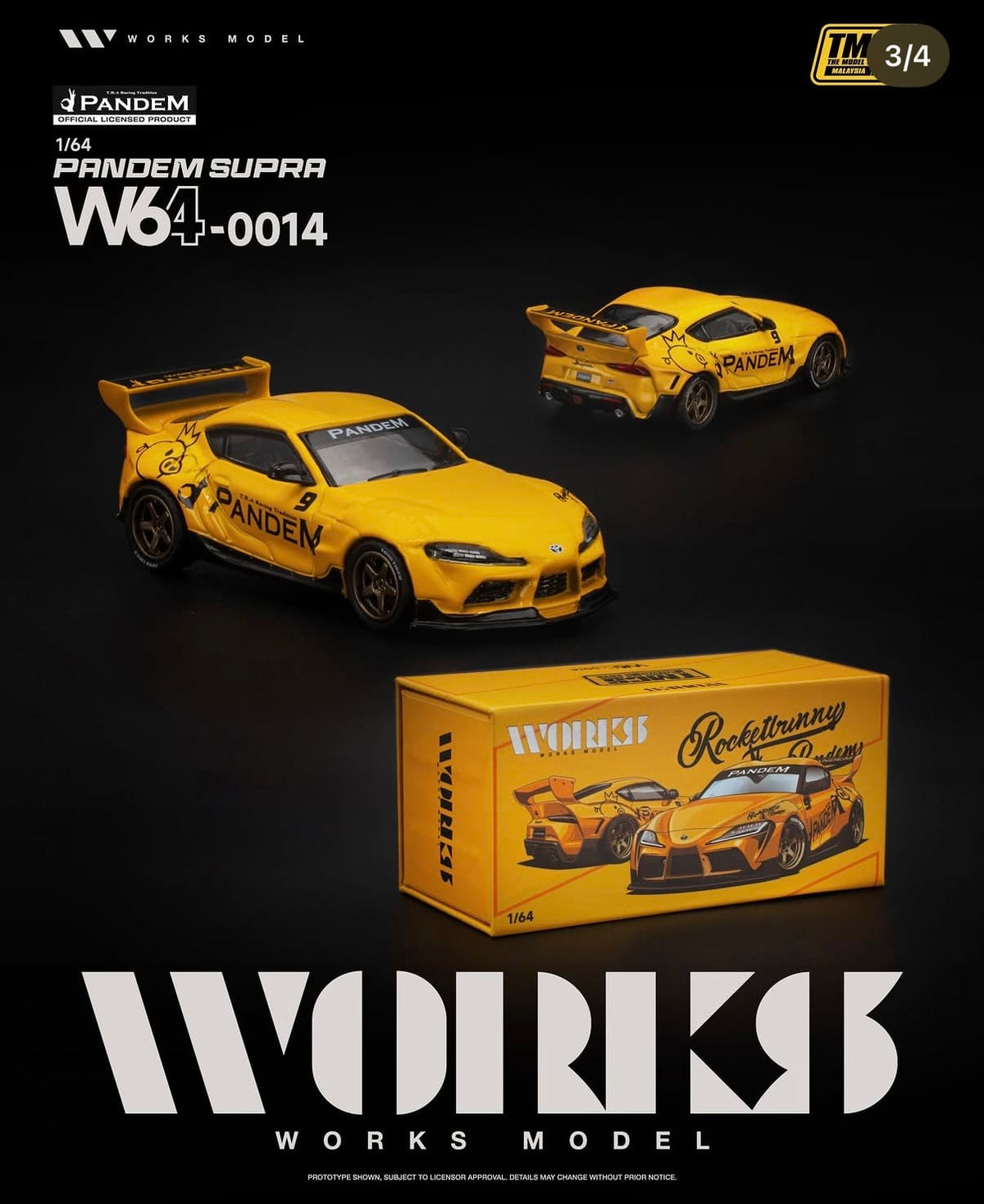 (Coming Soon) WORKS 1/64 PANDEM Supra TMCS Malaysia 2026 Special Edition **CHASE CARS ARE RANDOMLY PACKED**
