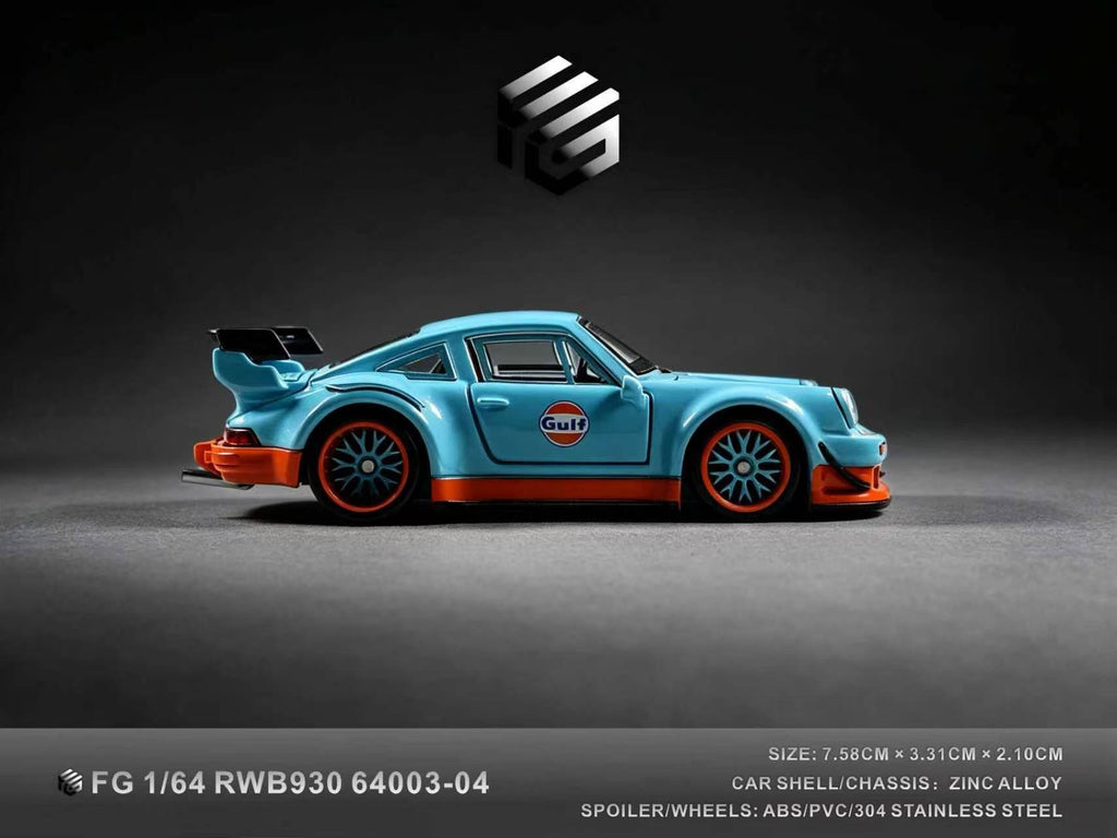 (Coming Soon) FG 1:64 RWB930 Gulf Blue Diecast