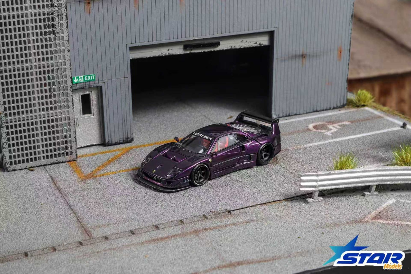 (Coming Soon) STAR MODEL 1:64 Supercar F40 LB-Works Wide-Body Modified Diecast Model - Purple