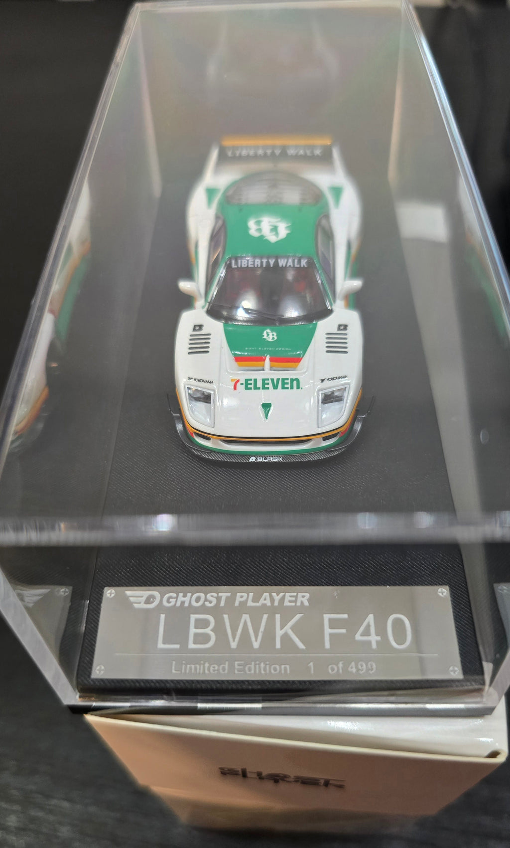 (Coming Soon) Ghost Player 1/64 F40 LBWK " 7 Eleven" White Racing