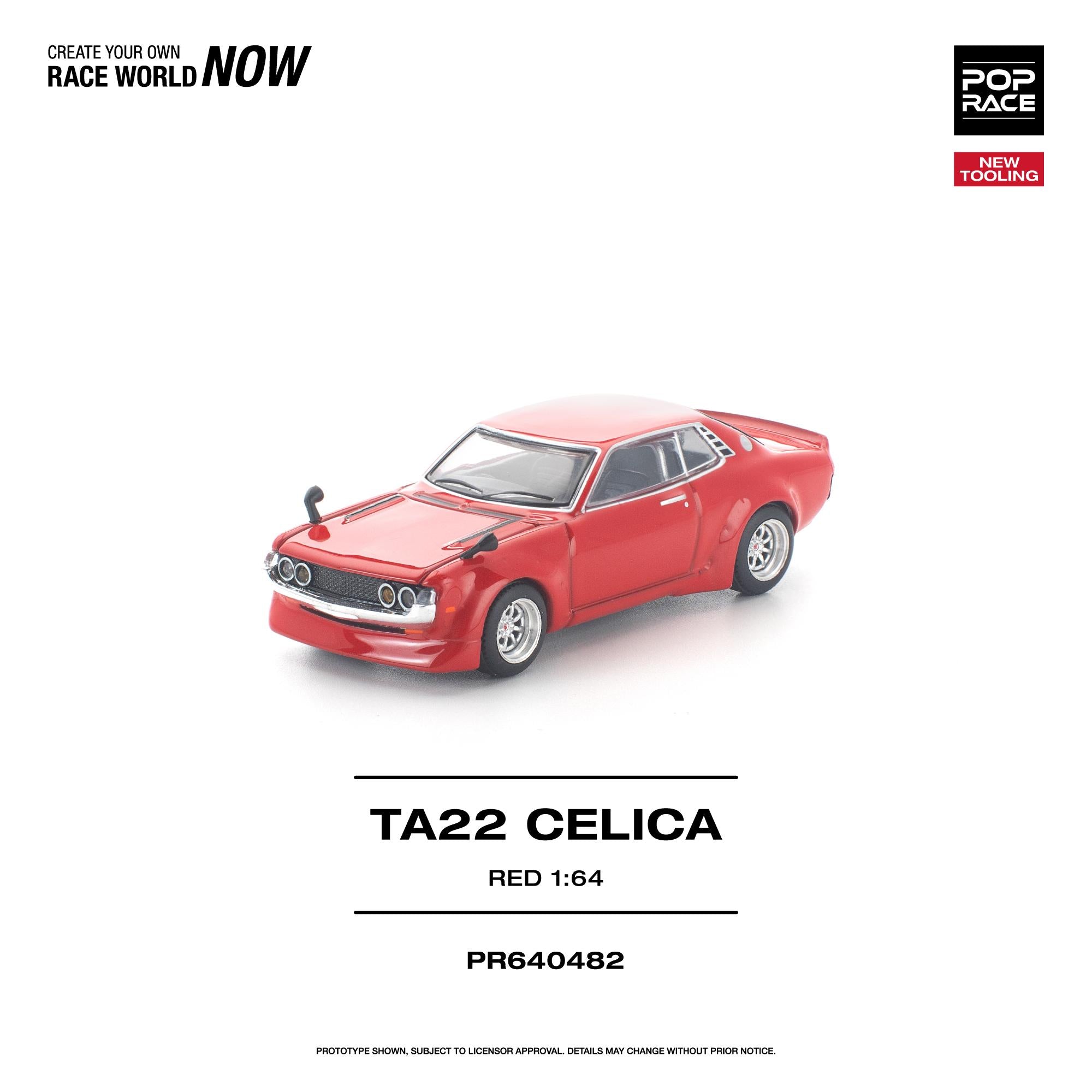 (Coming Soon) POPRACE 1/64 TA22 Celica Red