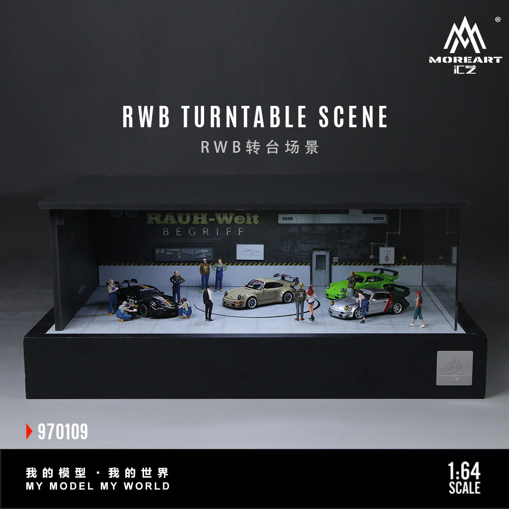 (Coming Soon) MOREART 1:64 RWB TURNTABLE SCENE