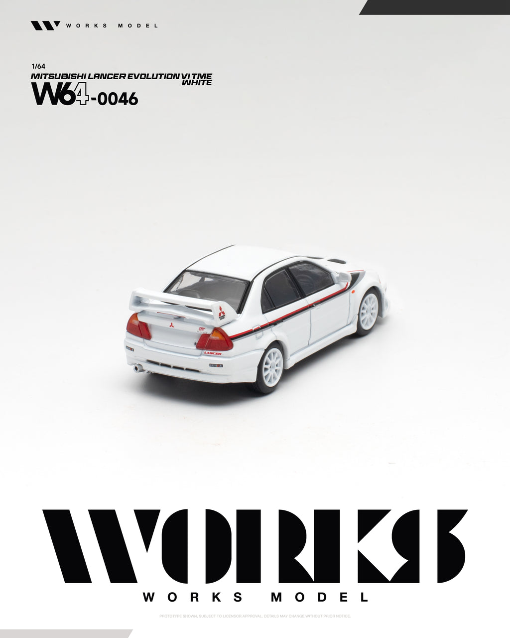 (Coming Soon) WORKS 1/64 MITSUBISHI LANCER EVOLUTION VI TOMMI MAKINEN WHITE