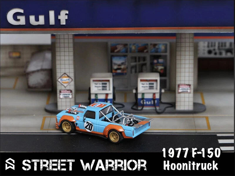(Coming Soon) STREETWEAPON 1:64 1977 F150 Hoonitruck Ken Block Blue Gulf