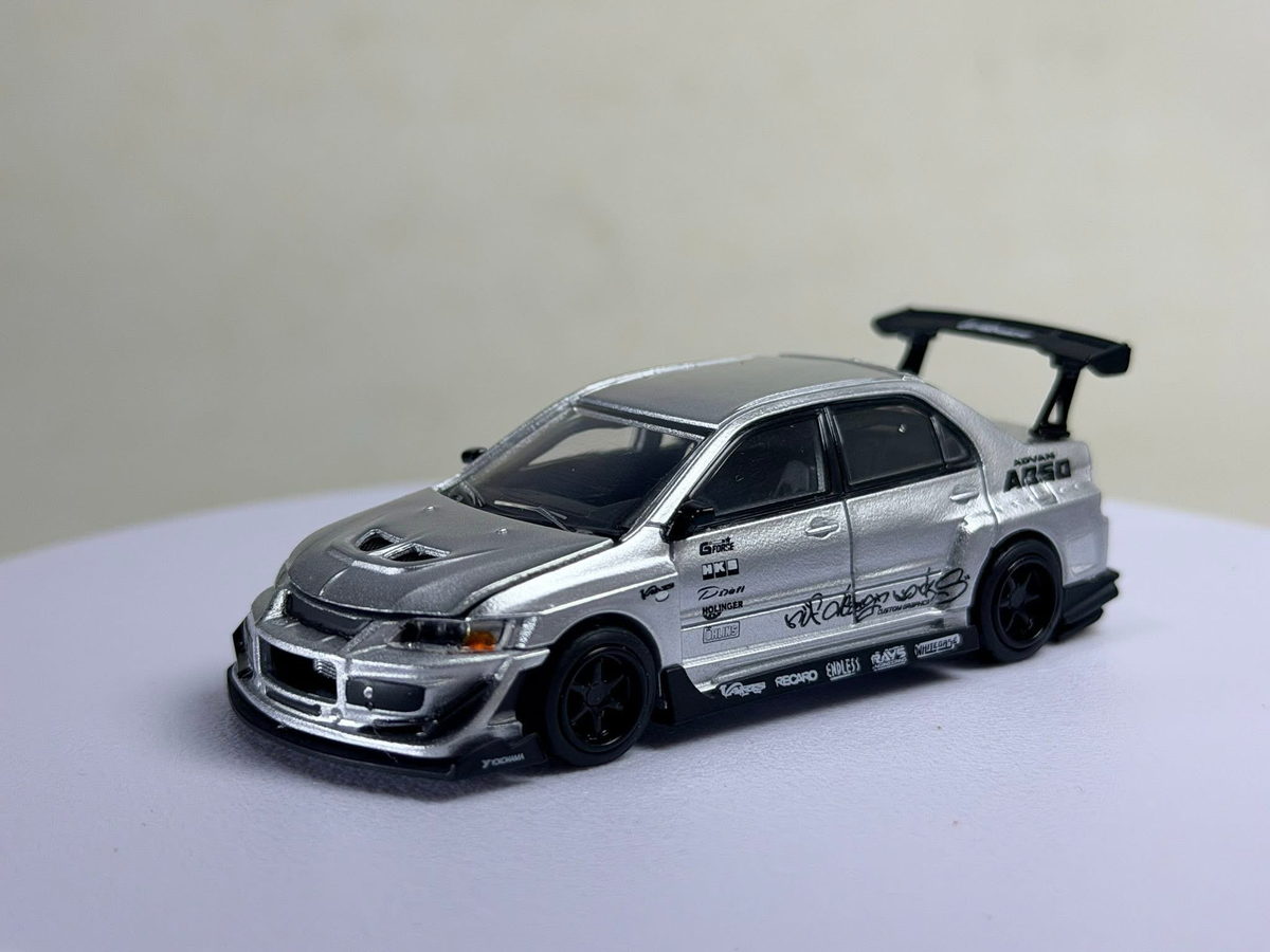 (Coming Soon) PEAKO x PP model 1:64 Varis Lancer Evolution IX Silver