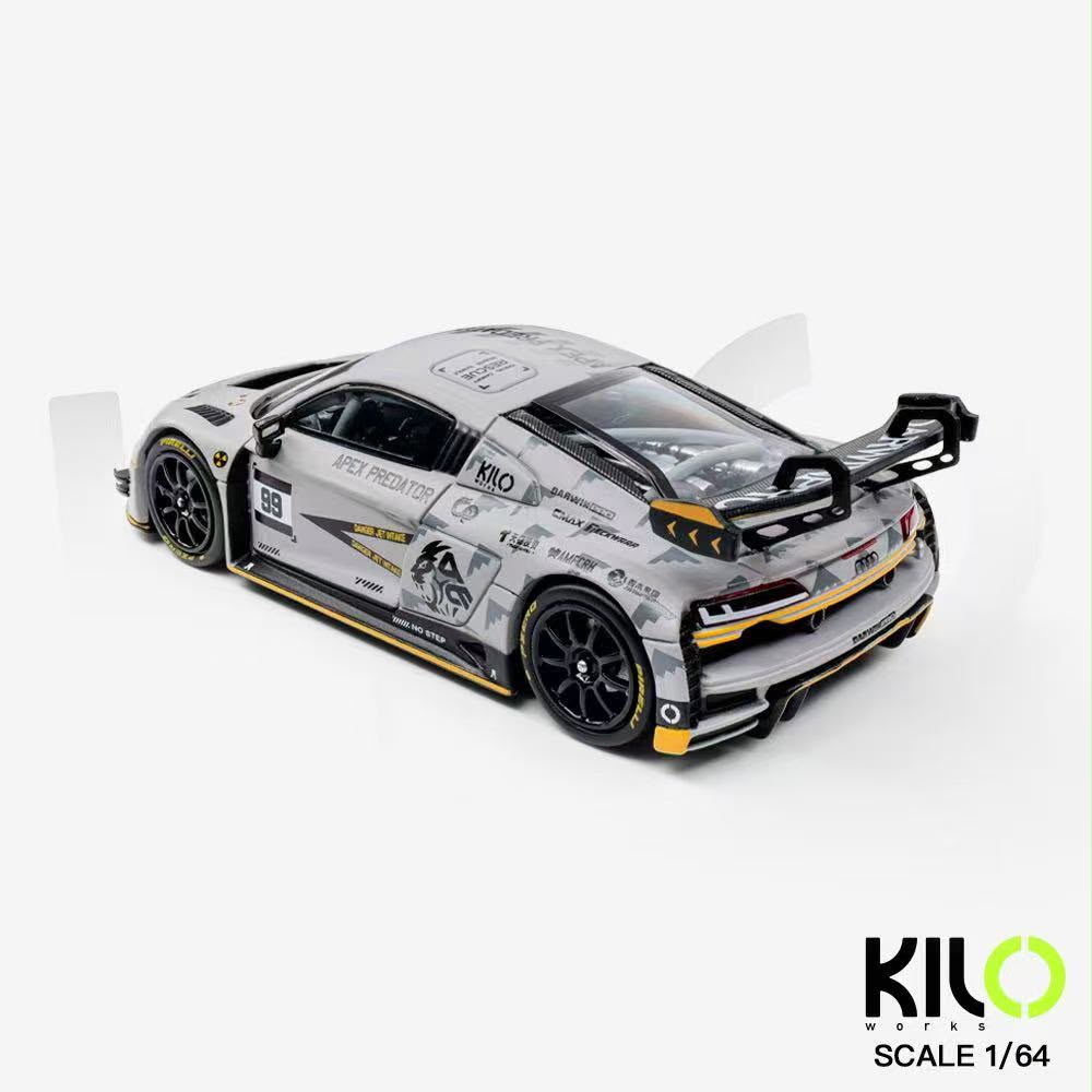 (Coming Soon) KILOWORKS 1/64 Audi R8 LMS GT3 EVO II 2026 China GT Championship RD3 Zhuhai SM ZHANG / HZ LIU