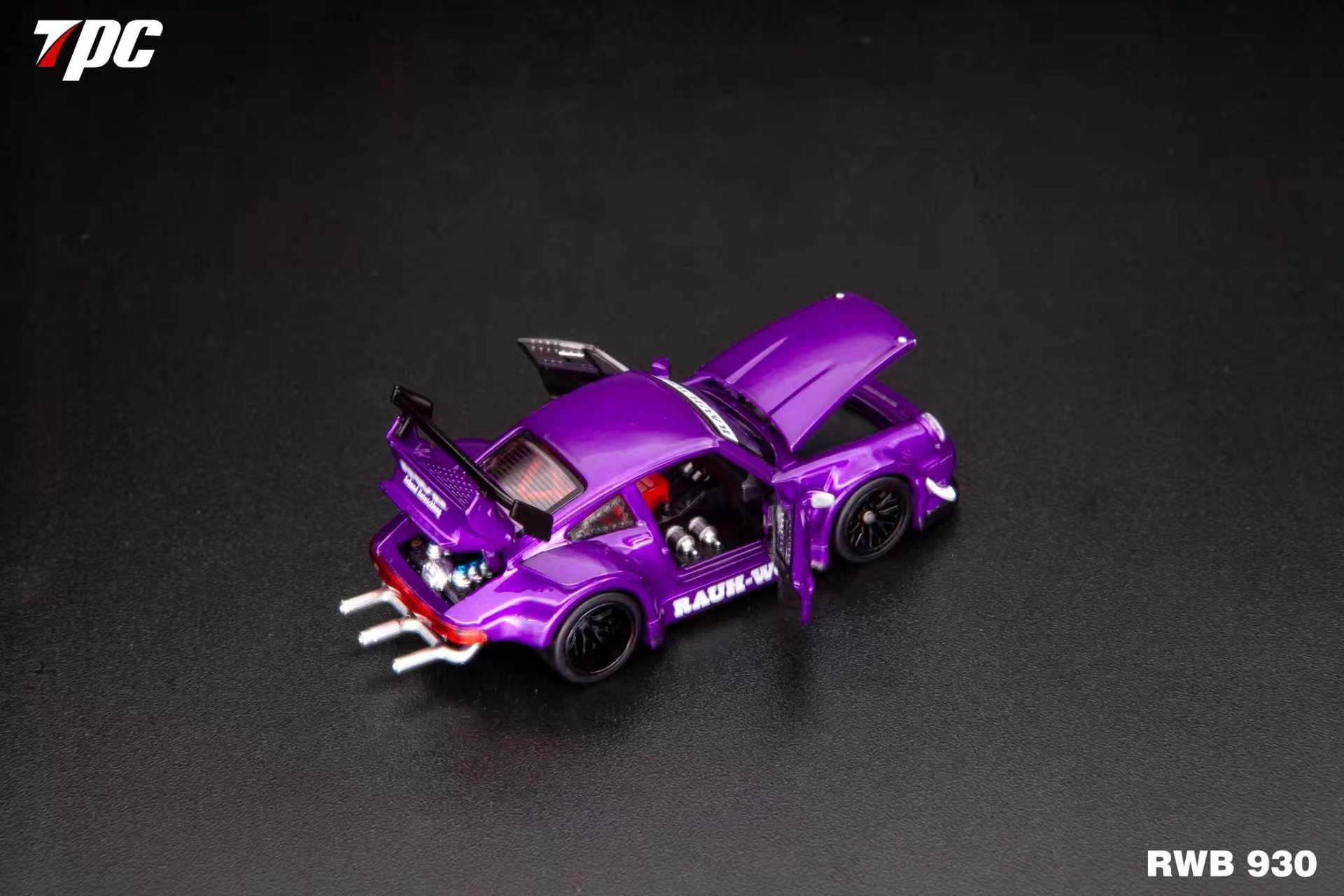 (Coming Soon) FG x TPC Customized 1/64 RWB930 Fully Open Diecast Model - Violet Purple