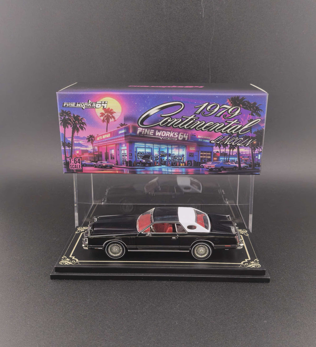 (Coming Soon) FINEWORKS64 1/64 Lincoln Continental 1979 Diecast - Adjustable Suspension